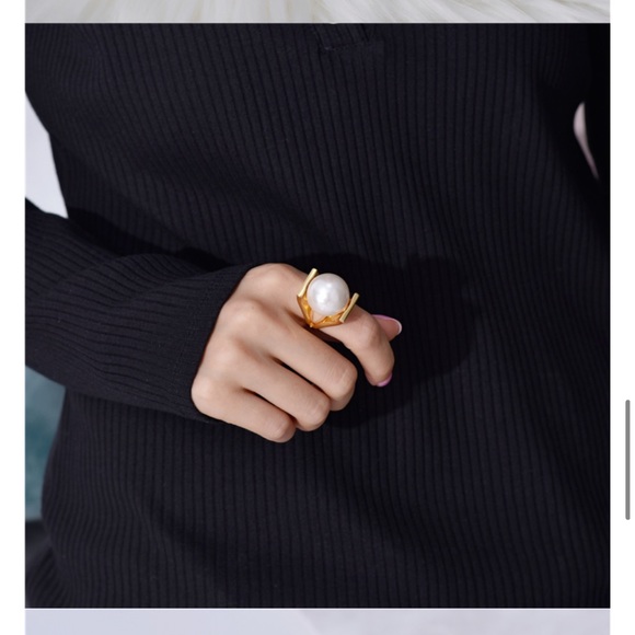 Pearls GoldHollow ExaggerationDesignFingerAdvanced - Picture 7 of 8